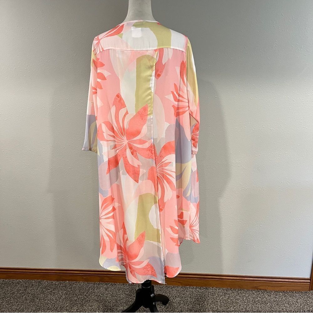 Floral swim cover up Kimono size L/XL - Picture 6 of 13